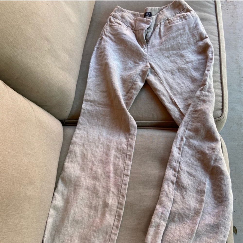 NWOT Ann Taylor Loft White Linen Pants - Petite, Size 00